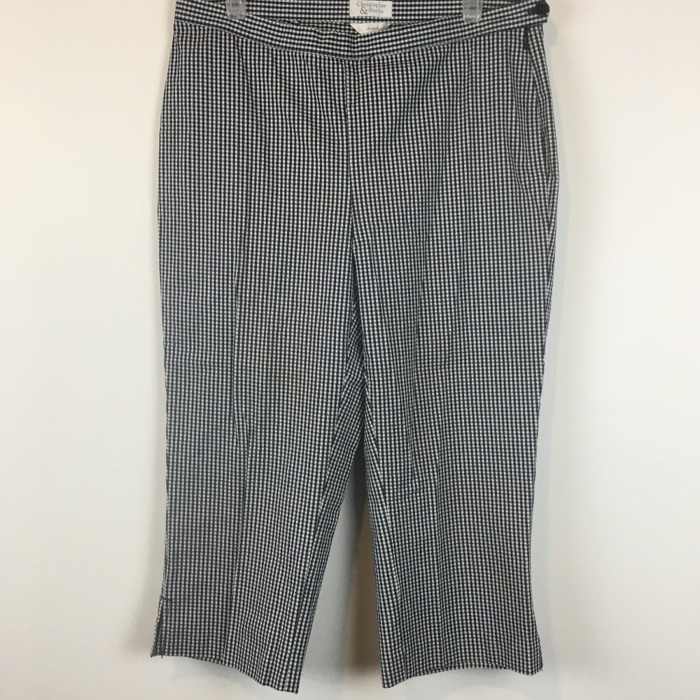 Christopher & Banks Crop Checked  Stretch Pants